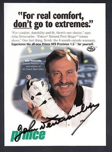 John Newcombe Autographed Prince Tennis Shoes Postcard JSA COA George W Bush DUI - Picture 1 of 2