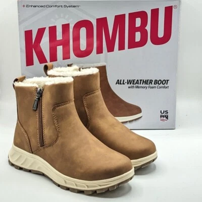 Khombu “Sienna” 女式棕色全天候靴 [评级 -21°] 防水 全新 — 第 1/4 张图片