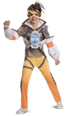 NWT Overwatch Tracer Deluxe Child Costume Size Large 10-12 - Image 1 of 4