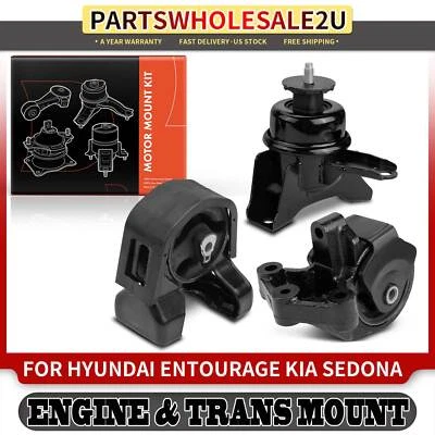 3x Montaje de motor y transmisión para Hyundai Entourage 2007-2010 Kia Sedona Foto 1 de 4