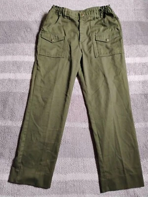Vintage Boy Scouts of America Pants Mens 35x31 Army Green Hiking Uniform  - Image 1 of 4