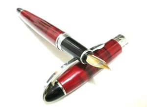 Art Deco Burgundy and Black Fountain Pen DER - Picture 1 of 4