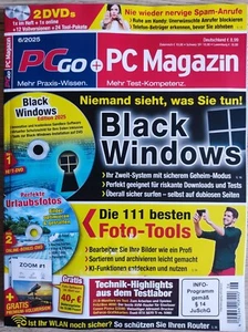 PC go + PC Magazin; aktuelle Ausgabe 06/2025; mit 2 DVD´s (1 x Heft +1 x online) - Bild 1 von 3