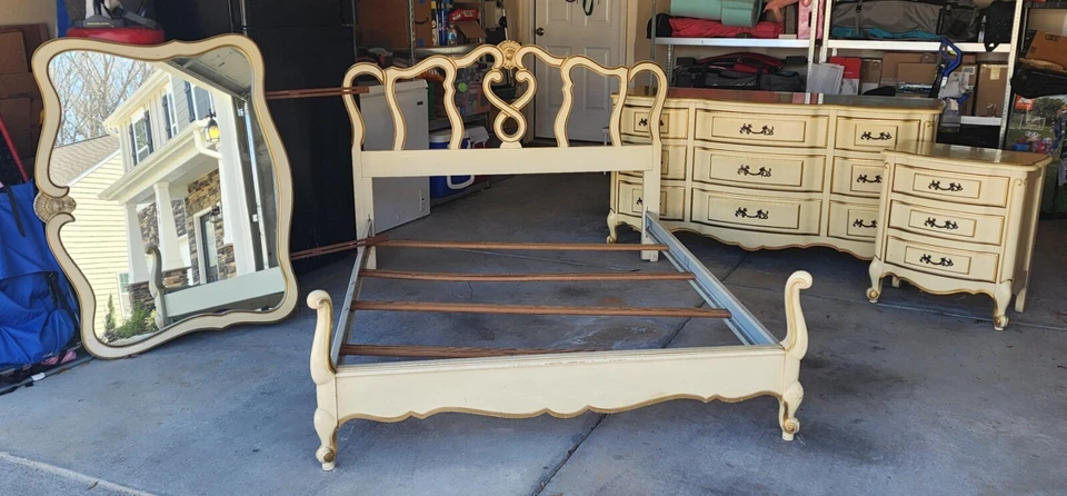 Kent Coffey Bernay French Provincial Bedroom Set – Dresser w/ Mirror, Nightstand - Image 1 of 4