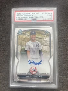 BRANDON MAYEA 2023 BOWMAN CHROM 1. REFRAKTOR AUTO 258/499 PSA 9 Neuwertig - Bild 1 von 2