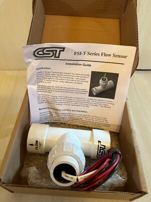 FLOW SENSOR Creative Sensor Technologies FSI-T15 TEE, 1-1/2" PVC - Image 1 of 4