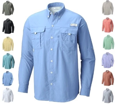 NEW COLUMBIA Men’s PFG Bahama II Long Sleeve Fishing Shirt UPF 30 Vented  - Image 1 of 4