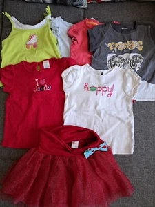 Girls Lot Gymboree size 4T Toddler 7 Pices Summer Tops Tank Tee Skirt Cotton - Picture 1 of 9