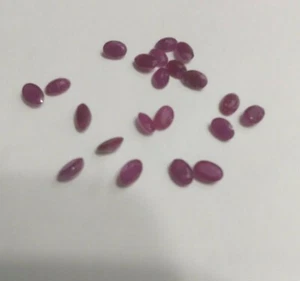20 NATURAL Ruby Gemstones Fully Faceted 6x4 MM Oval Gems 13 CARATS !! - Picture 1 of 2