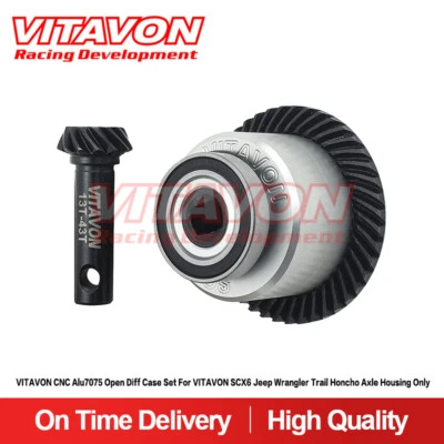 Vitavon CNC Alu7075 Open Diff Case Set For  Vitavon Axle Housing ONLY SCX6 - Image 1 of 4