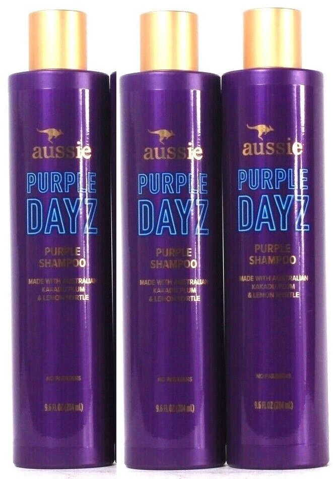 (3 Bottles) Aussie Purple Dayz Kakadu Plum & Lemon Myrtle Purple Shampoo 9.6 Oz - Image 1 of 1