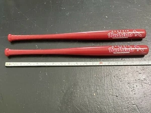 2 MEMPHIS REDBIRDS 18" BASEBALL BAT RED HARD WOOD MLB 1999 MINOR LEAGUE  - Picture 1 of 9