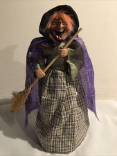 Halloween Witch Old Hag Doll Ornament Figure Great Condition