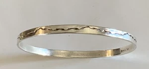 TAHE Native American Navajo Sterling Silver Bangle Bracelet - Picture 1 of 4