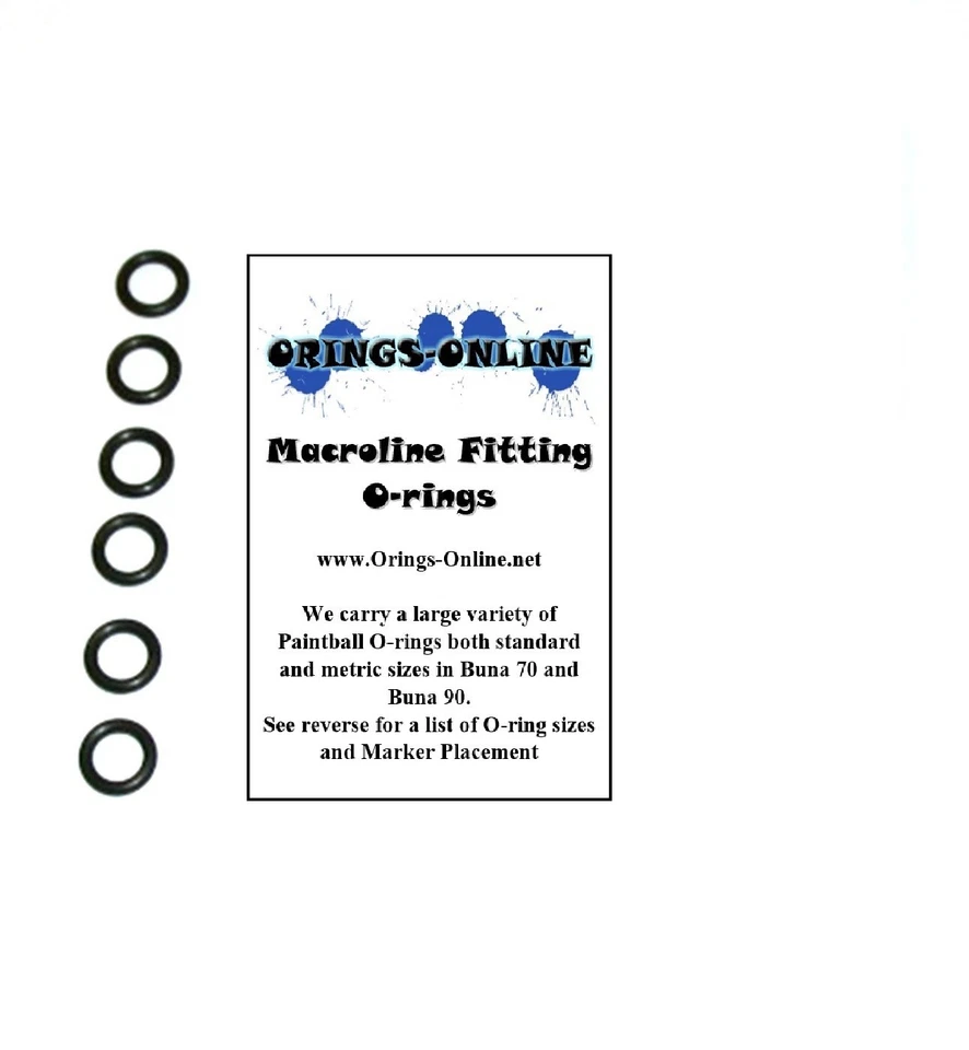 ORINGS-ONLINE Macroline Fitting Inner O-rings Paintball Oring x 25 Pieces