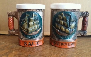 Vintage Napcoware C-7161 Ships Mariner's Inn Salt & Pepper Shakers Tankard Shape - Picture 1 of 5