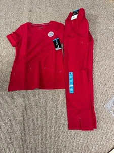Womens Scrubs Set Top & Pants Red Scrubstar- XS New with tags - Picture 1 of 7