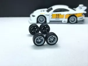 R272 Vernice Personalizzata Hotwheels 1/64 # BBS Argento Opaco Lunghezza 10mm Real Riders Gomma - Foto 1 di 6