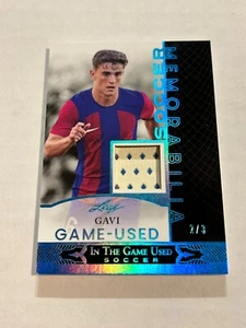 2024 LEAF IN THE GAME USED GAVI 2/3 PRIME JERSEY PATCH BARCELONA SSP T1 - Picture 1 of 2