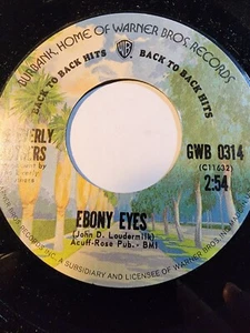 The Everly Brothers- Walk Right Back/Ebony Eyes-WB VG+ F219 - Picture 1 of 1