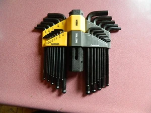 Husky SAE & Metric Ball End Hex Key Allen Wrench 29-Pc Set With Caddy Holder - Picture 1 of 6