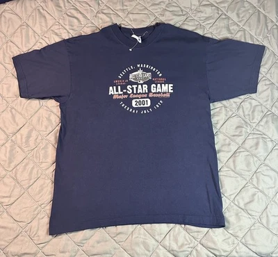 Camisa De Colección Majestic Seattle Mariners Para Hombres XL Azul All Star Game 2001 MLB Foto 1 de 4