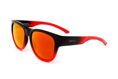 Occhiali da Sole Smith ROUNDER HWS  GREY CARBON RED 52/17/135 Unisex - Immagine 1 di 4
