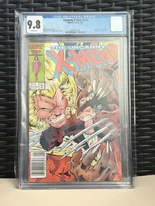 Uncanny X-Men 213 Kioskausgabe CGC 9,8 weiße Seiten kultiger Einband Säbelzahn - Bild 1 von 2