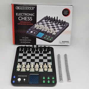 Croove elektronisches Schachspiel 100 Übungen und Sprechlehrer 8 in 1 ohne Handbuch - Bild 1 von 4