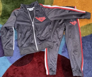 PONY Boys Polyester Gray/red 2/pc Jogger Tracksuit Sz 5/6 - Picture 1 of 8