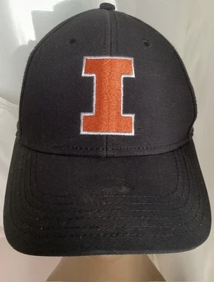 Illinois Fighting Illini Hat Cap Strap Back NCAA College Legacy Brand Black - Image 1 of 4