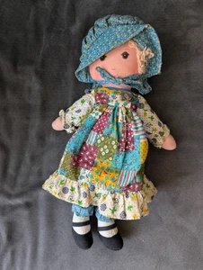 "Muñeca de tela de 15"" vintage The Original Holly Hobbie Knickerbocker años 70" - Imagen 1 de 11