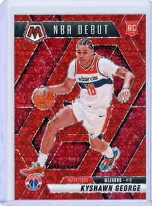 2024-25 Panini Mosaic - Debutto NBA Kyshawn George #256 Red Mosaic Prizm (RC) /99 - Foto 1 di 2