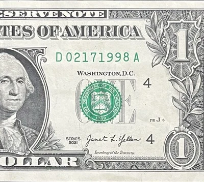February 17, 1998 (D 02171988 A) BIRTHDAY Note $1 One Dollar Bill - Image 1 of 3