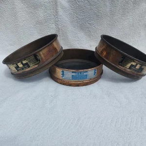Vintage Endecotts Ltd London Laboratory Test Sieves x 3 copper - Picture 1 of 4