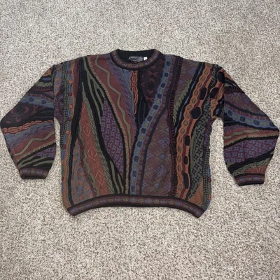 VTG Baracuta Tundra Coogi Style Sweater Medium Multicolor Knit Pullover - Image 1 of 4
