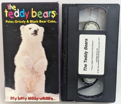 Itty Bitty Kiddy Wildlife Teddy Bears Polar Grizzly Black Bear Cubs (VHS, 1997) - Image 1 of 4