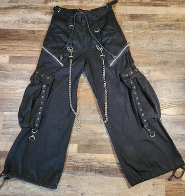 Tripp Pants Small Black Goth NYC Cargo Punk Y2K - Image 1 of 4