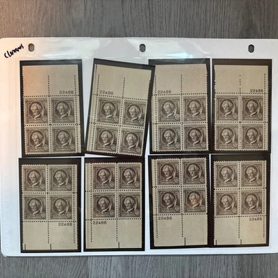 8 PC LOT -US Sc# 863 MNH PLATE  BLOCKS Samuel L. Clemens - Image 1 of 3