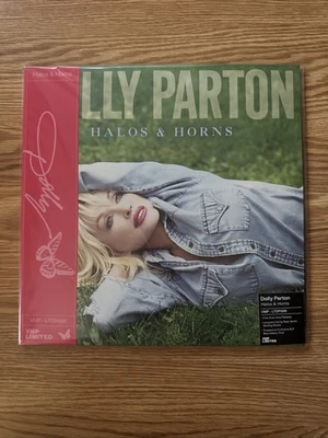 SOLD OUT VINYL ME PLEASE VMP DOLLY PARTON HALOS & HORNS DOUBLE BLUE GALAXY VINYL - Image 1 of 2