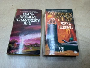 God Emperor of Dune (1983) & Hellstrom's Hive (1982) - Frank Herbert Paperbacks - Picture 1 of 7
