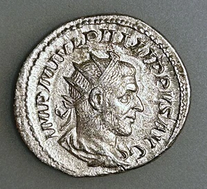 Römisches Reich Philippus I. AR Antoninian vz/aVF - Bild 1 von 2