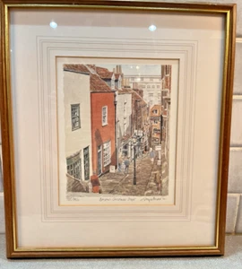 Gerahmt und montiert Bristol - "Bristol Christmas Steps" Limited Edition - Bild 1 von 4