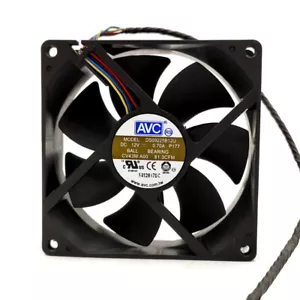 DS09225B12U 12V 0.56A 9CM 9025 4 wire dual ball bearing PWM fan thermostat - Picture 1 of 1