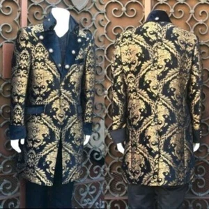 Herren Angelino Schwarz | Gold Freizeit Abschlussball | Smoking | Blazer Neu mit Etikett - Bild 1 von 7