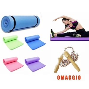 Tappetino yoga Palestra 180x50 tappeto fitness IN OMAGGIO CORDA PER SALTARE - Foto 1 di 3