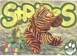 TY Beanie Babies BBOC Card Series 4 Common Stripes the Tiger NM/Mint - Picture 1 of 2