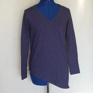 Mountain Hardware Womens Shirt Size XS Asymmetrical Hem Long Sleeve Blue V Neck - Picture 1 of 11