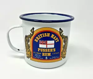 Tazza Mug Vintage British Navy PUSSERS RUM Smaltata Latta Metallo Royal Navy - Foto 1 di 7