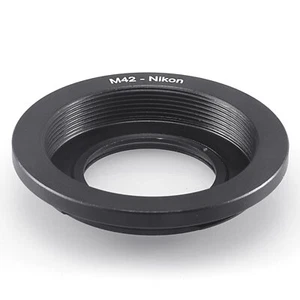 M42 Pentax screw mount Lens to Nikon F Ai-s Camera adapter Ring w Glass Infinity - Picture 1 of 3